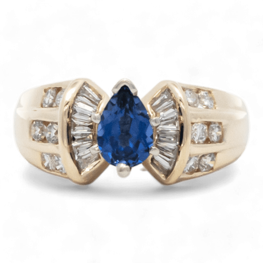  14k Yellow Gold Ring with 0.72 Carats of Diamonds