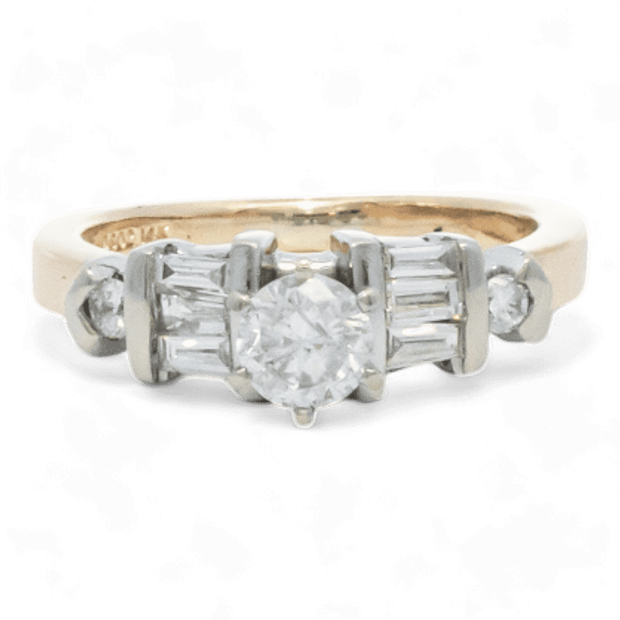  14k Yellow Gold Ring with 0.70 Carats of Diamonds