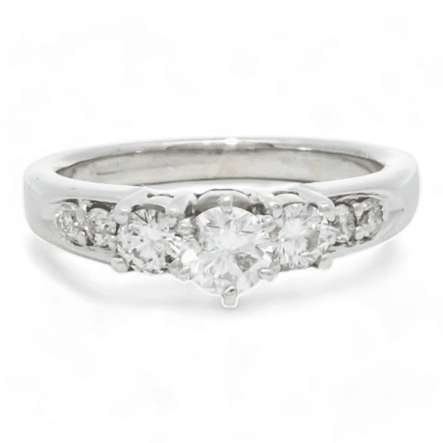  14k White Gold Ring with 0.92 Carats of Diamonds