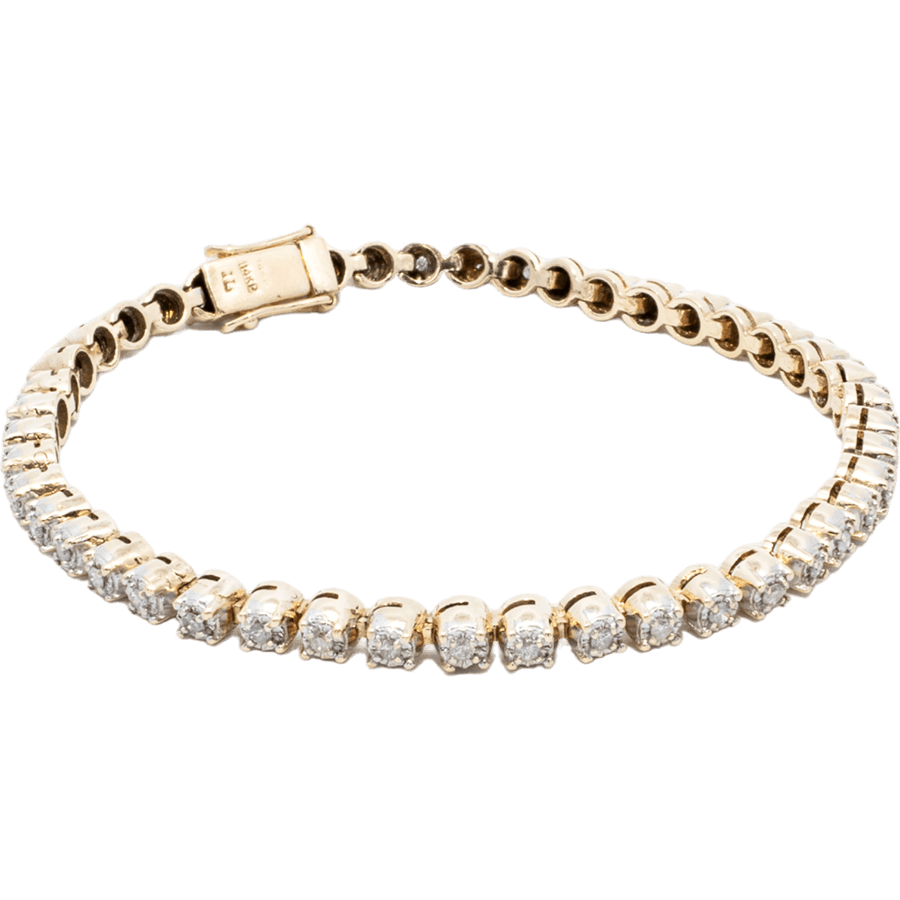  Bracelet 14k Yellow Gold 45 Diamonds
