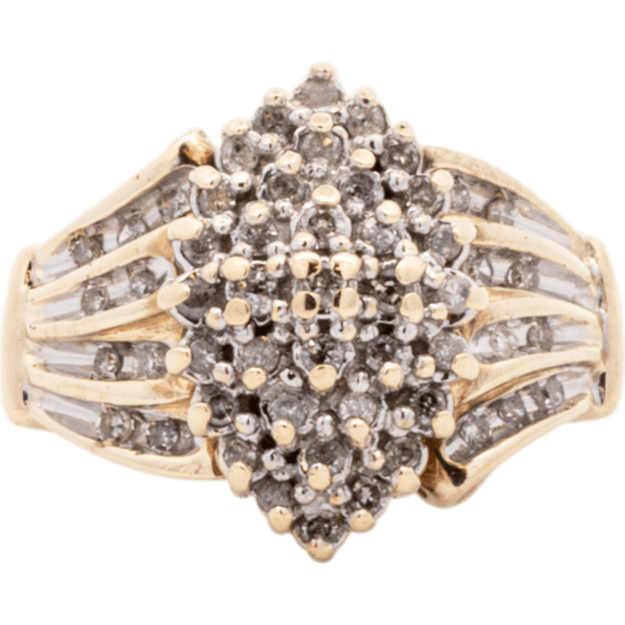  Ring 10k Yellow Gold with 0.54 Carats of Diamonds