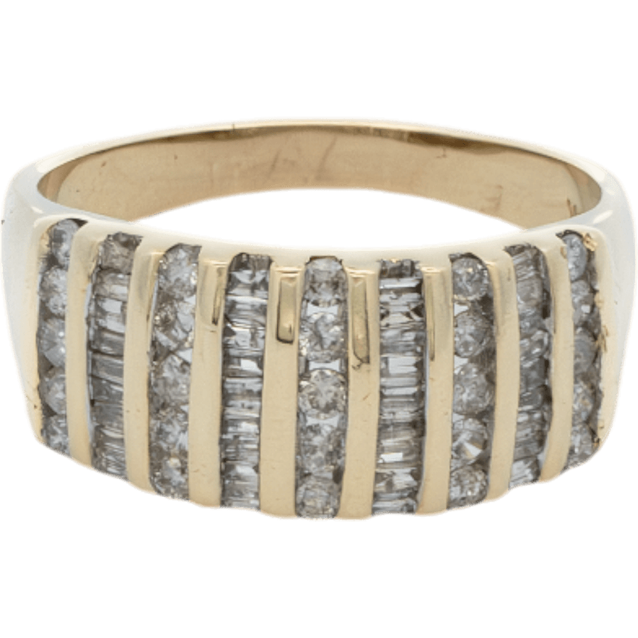  Ring 10k Yellow Gold with 1 Total Carat of Diamonds
