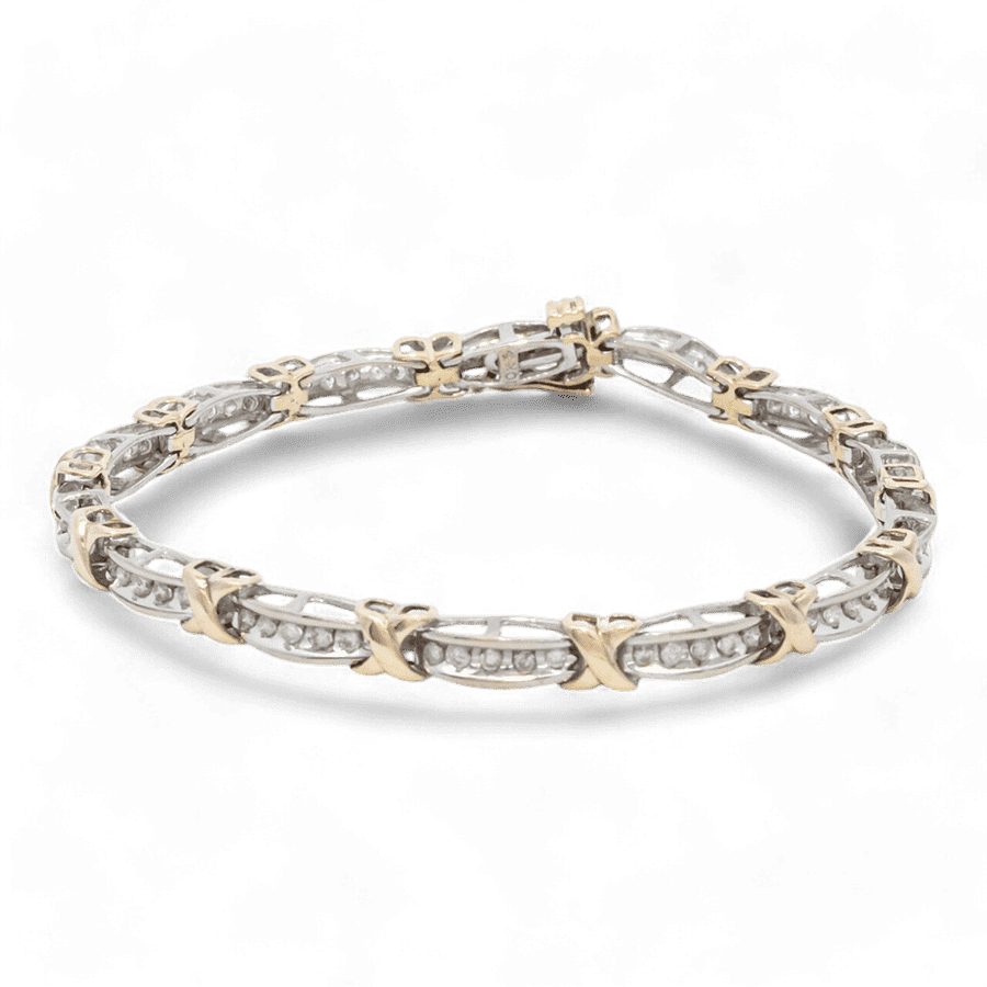  10k White Gold Bracelet with 1.38 Carats of Diamonds