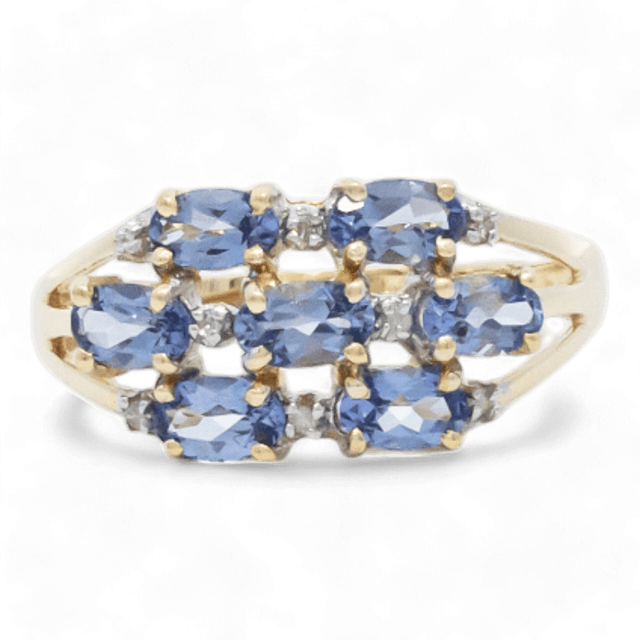  14k White Gold Ring with 0.08 Carats of Diamonds