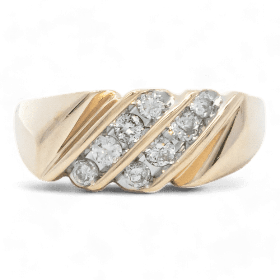  10k Yellow Gold Ring with 0.80 Carats of Diamonds