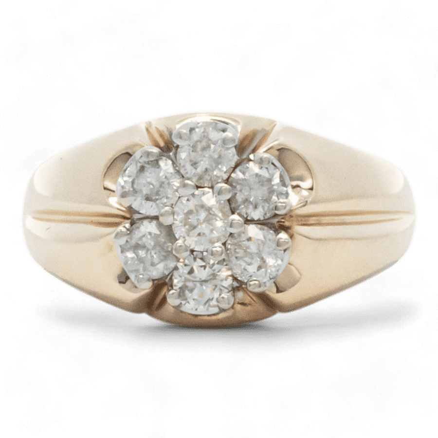  14k Yellow Gold Ring with 1.40 Carats of Diamonds