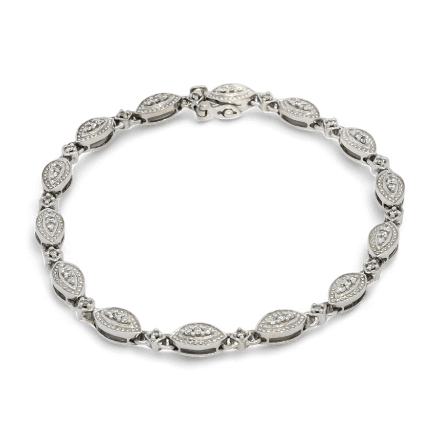  14k Yellow Gold Bracelet with 0.55 Carats of Diamonds