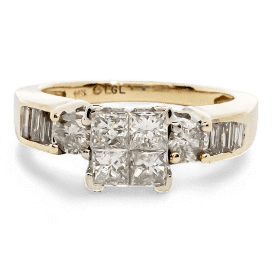  10k Yellow Gold Ring with 1.25 Carats of Diamonds