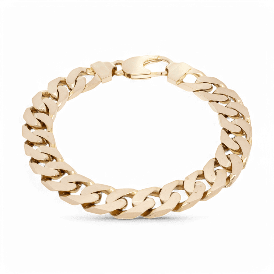  GOLD ANCHOR BRACELET 14KYG 34.1D