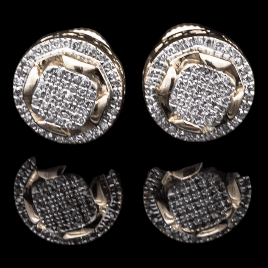  18k White Gold Earrings with 1.36 Carats of Diamonds