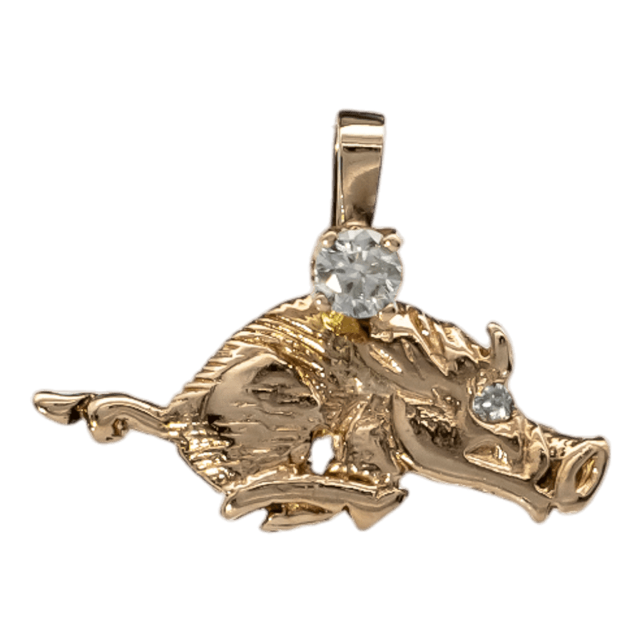  14k Yellow Gold Pendant with 0.10 Carats of Diamonds