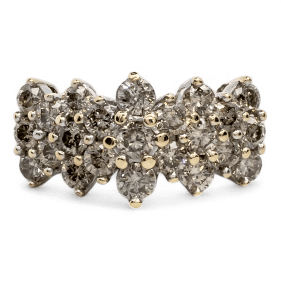  14k Yellow Gold Ring with 1.90 Carats of Diamonds