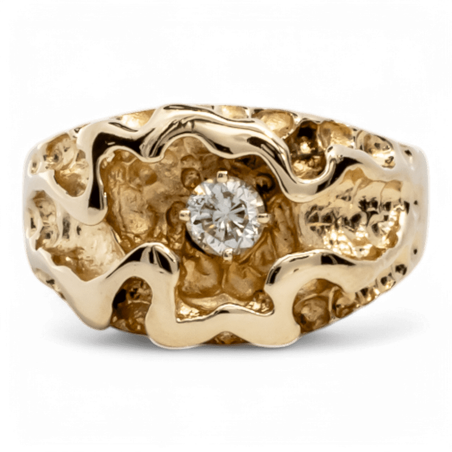  14k Yellow Gold Ring with 0.20 Carats of Diamonds