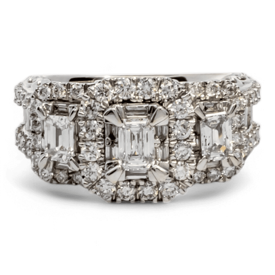  14k Yellow Gold Ring with 2.94 Carats of Diamonds
