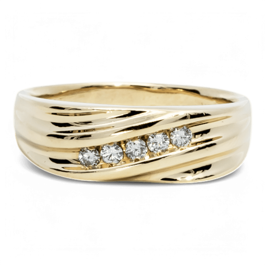  10k Yellow Gold Ring with 0.25 Carats of Diamonds