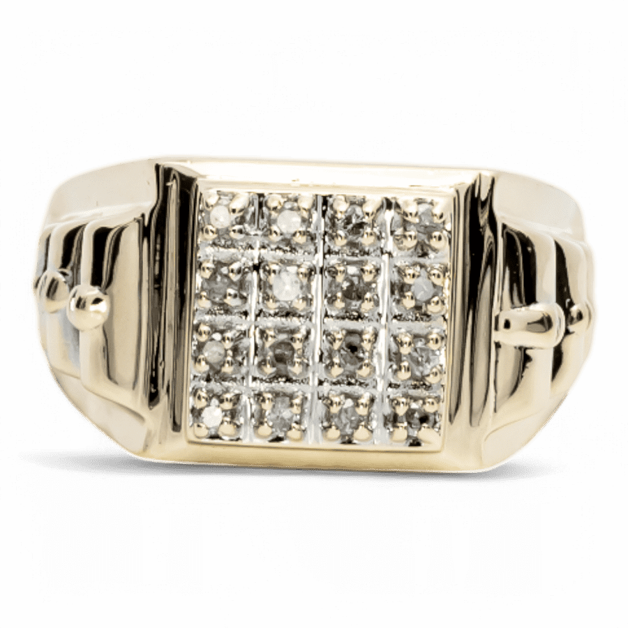  14k Yellow Gold Ring with 0.32 Carats of Diamonds