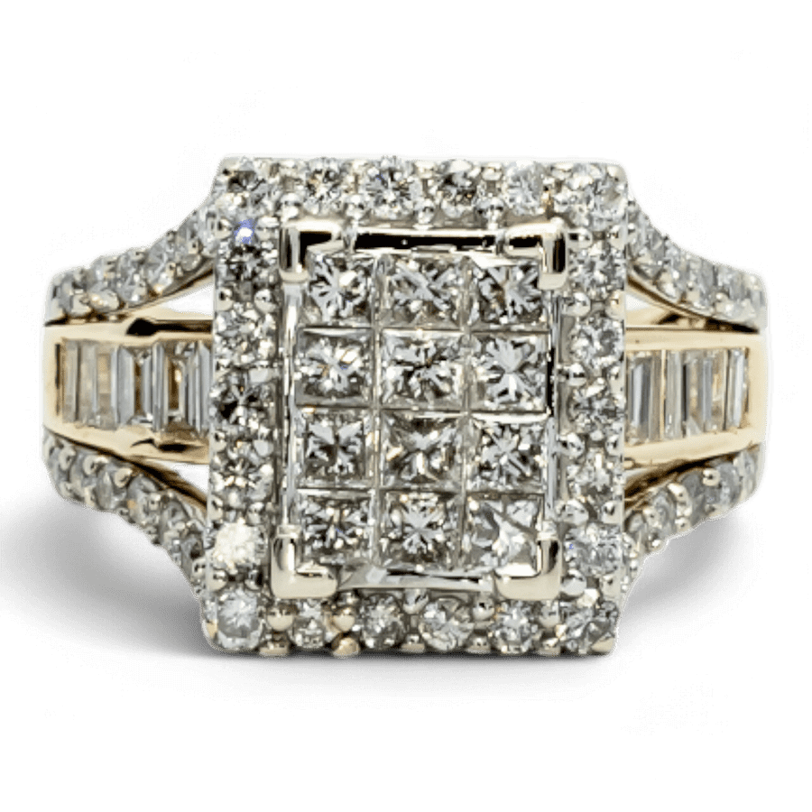  10k Yellow Gold Ring with 1.17 Carats of Diamonds