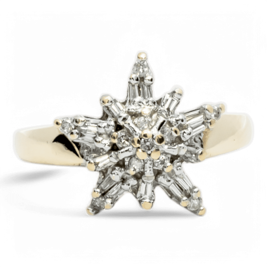  10k Yellow Gold Ring with 0.21 Carats of Diamonds