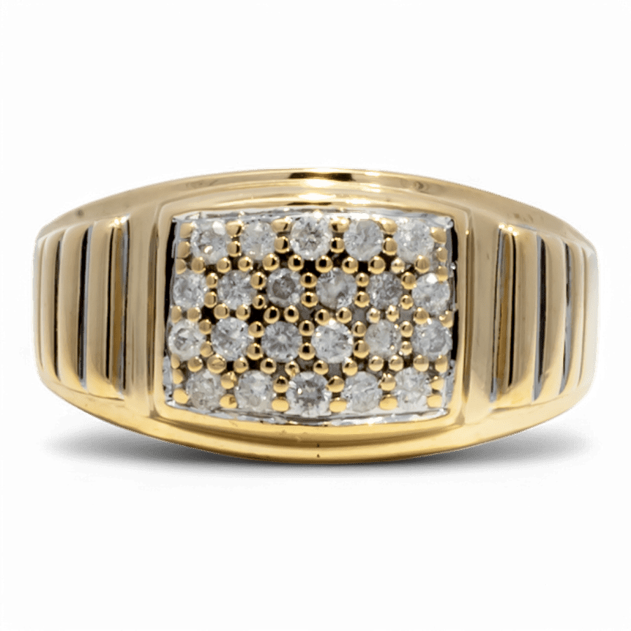  10k Yellow Gold Ring with 0.66 Total Carats of Diamonds Size12