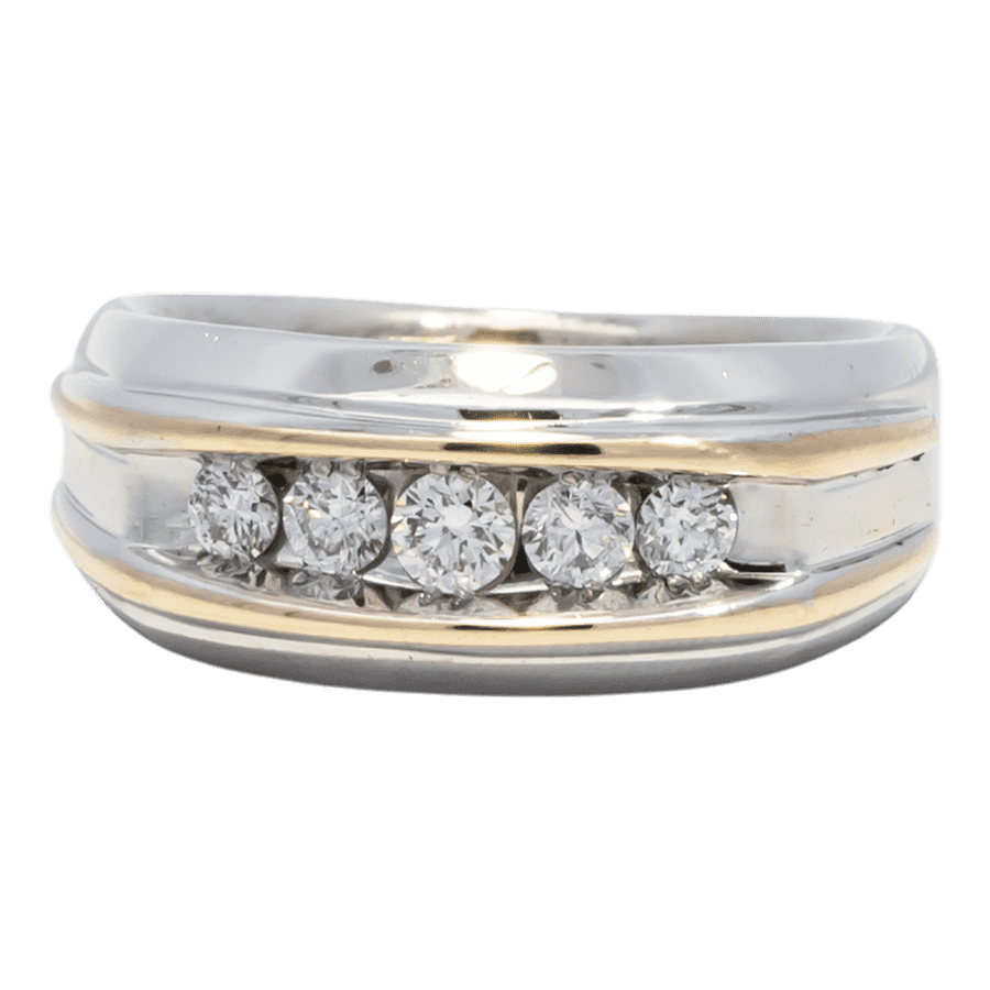  RING14K Two toned 0.7CTW SIZE 9.5