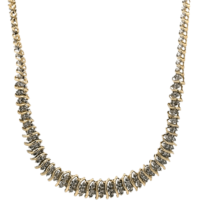 Picture of  NECKLACE 10K YELLOW GOLD 194 DIAMONDS