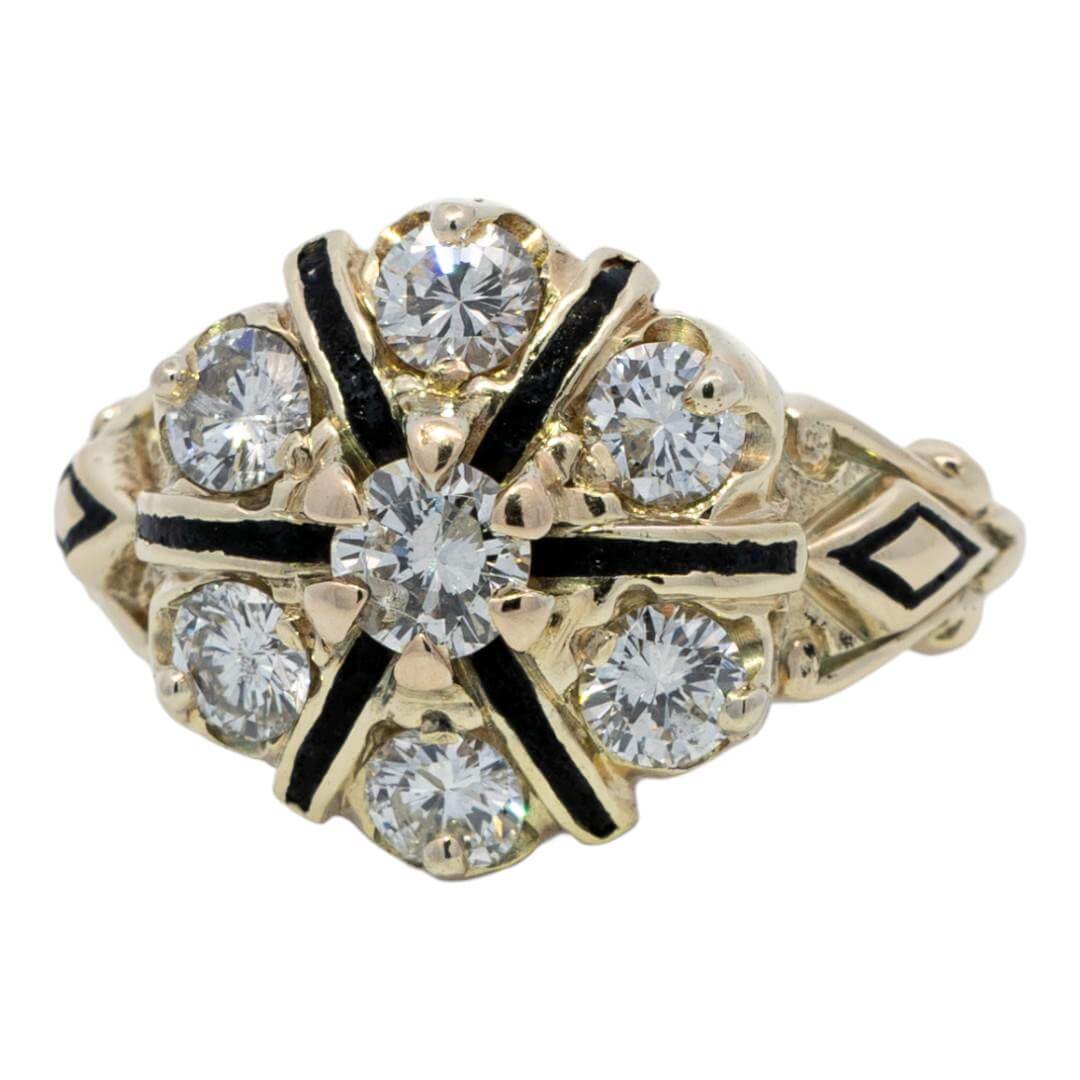 Picture of  Ring 14k Yellow Gold 7 Diamonds