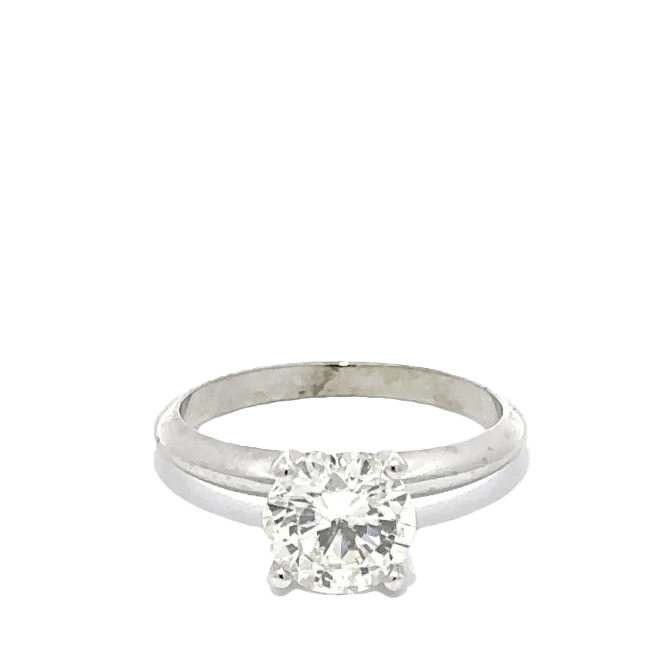 RING 14K WHITE GOLD 1 DIAMOND at ShopBraswell