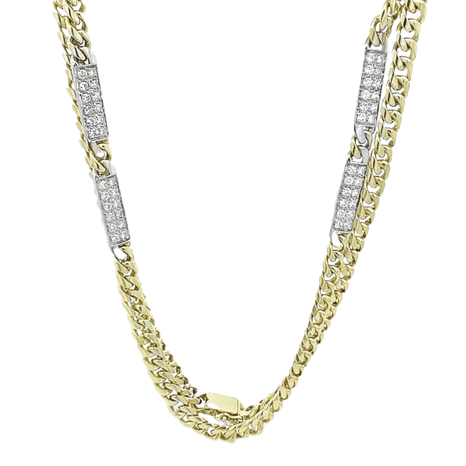 Picture of  NECKLACE YELLOW GOLD 96 DIAMONDS