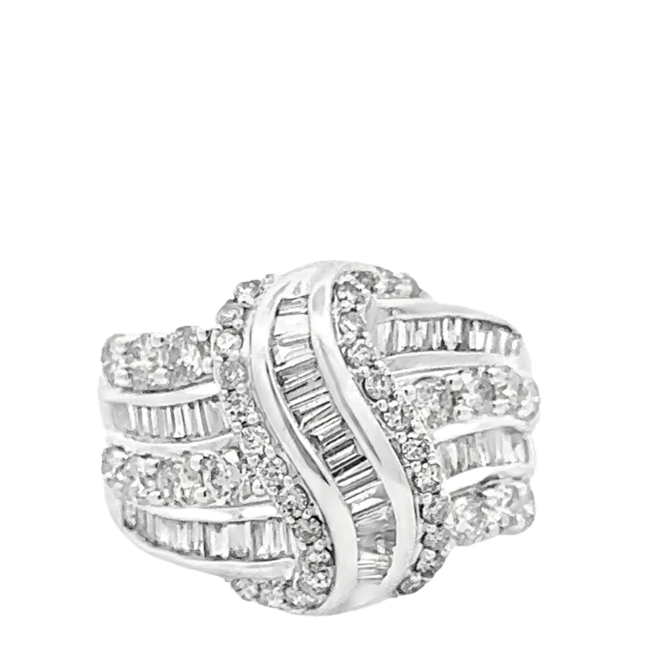 Picture of  Ring 10k White Gold 91 Diamonds