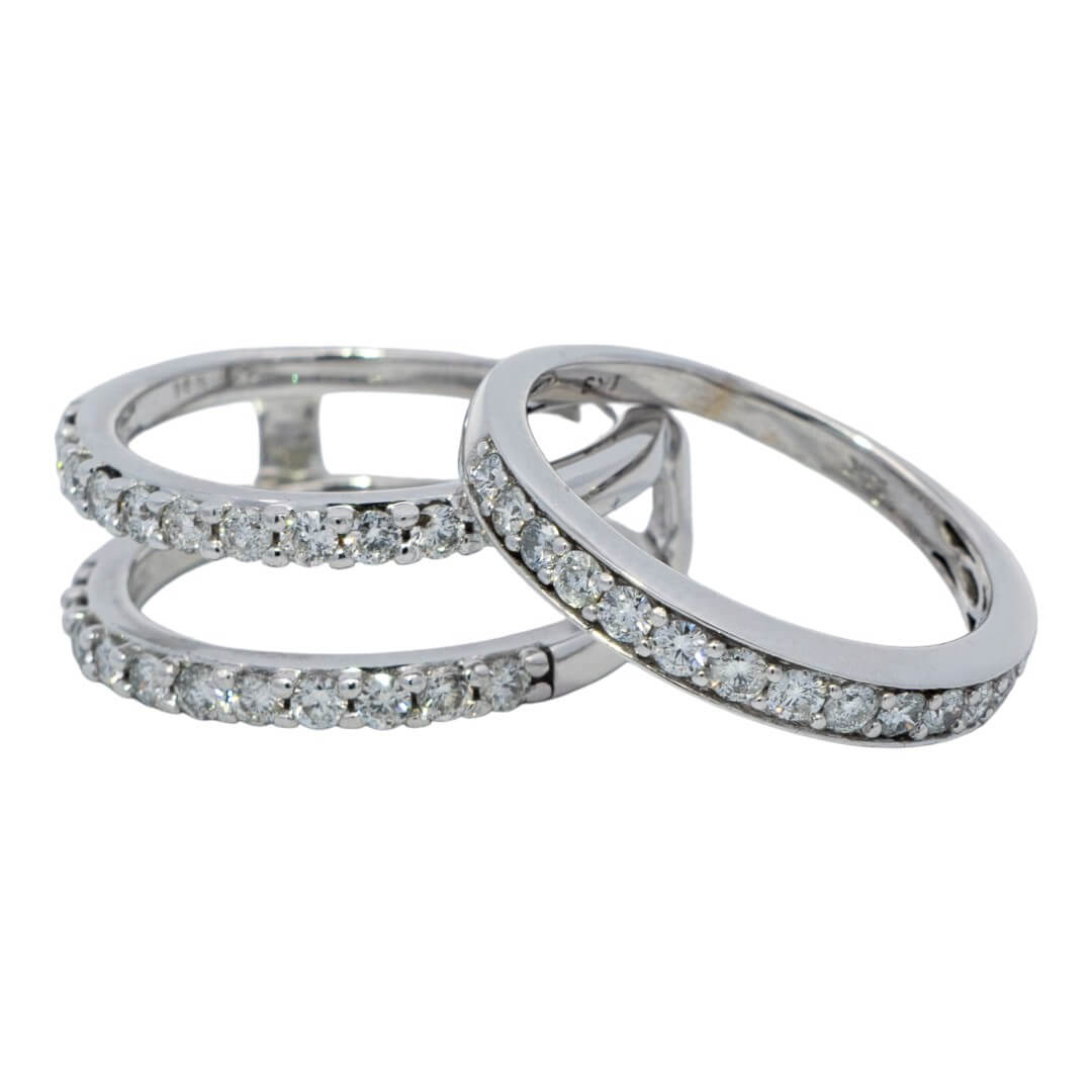 Picture of  Bridal Set 14k White Gold 36 Diamonds