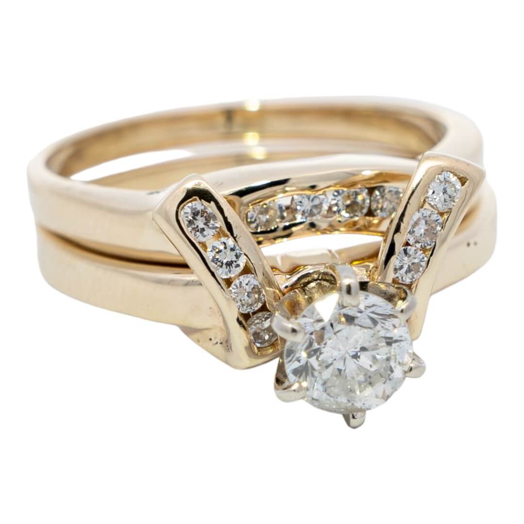 Picture of  Wed 14k Yellow Gold 13 Diamonds