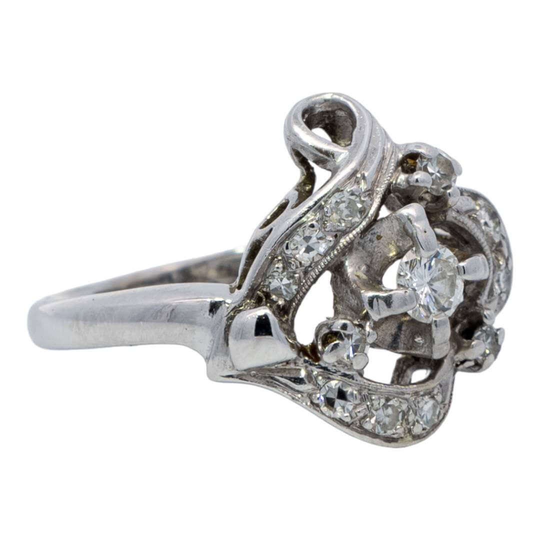Picture of  Ring 14k White Gold 14 Diamonds