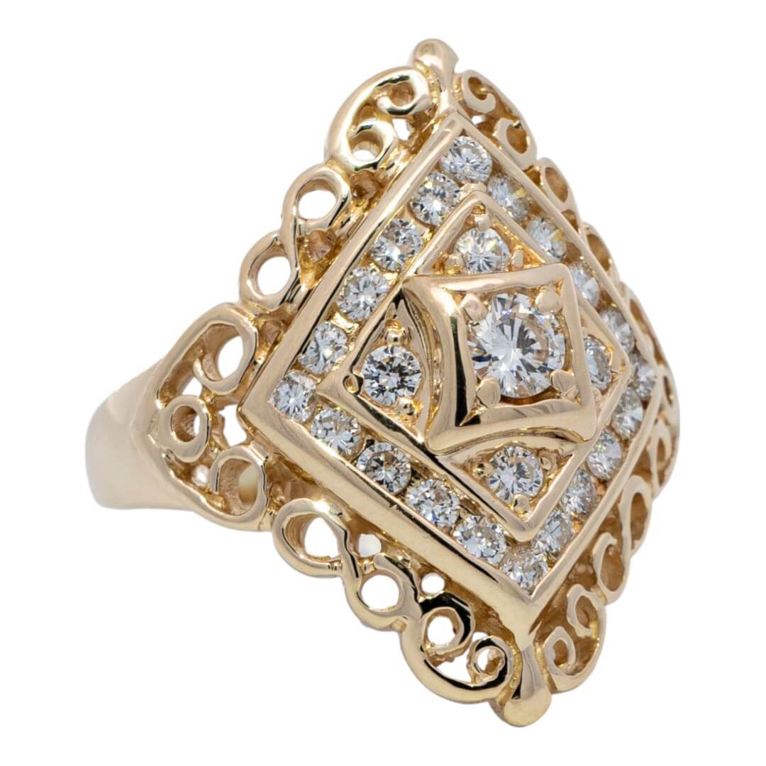 Picture of  Ring 14k Yellow Gold 25 Diamonds