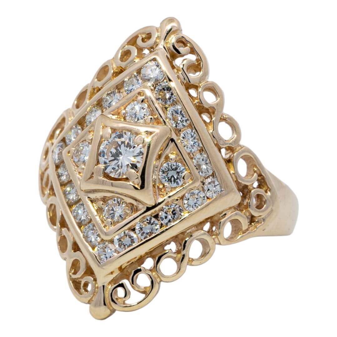 Picture of  Ring 14k Yellow Gold 25 Diamonds
