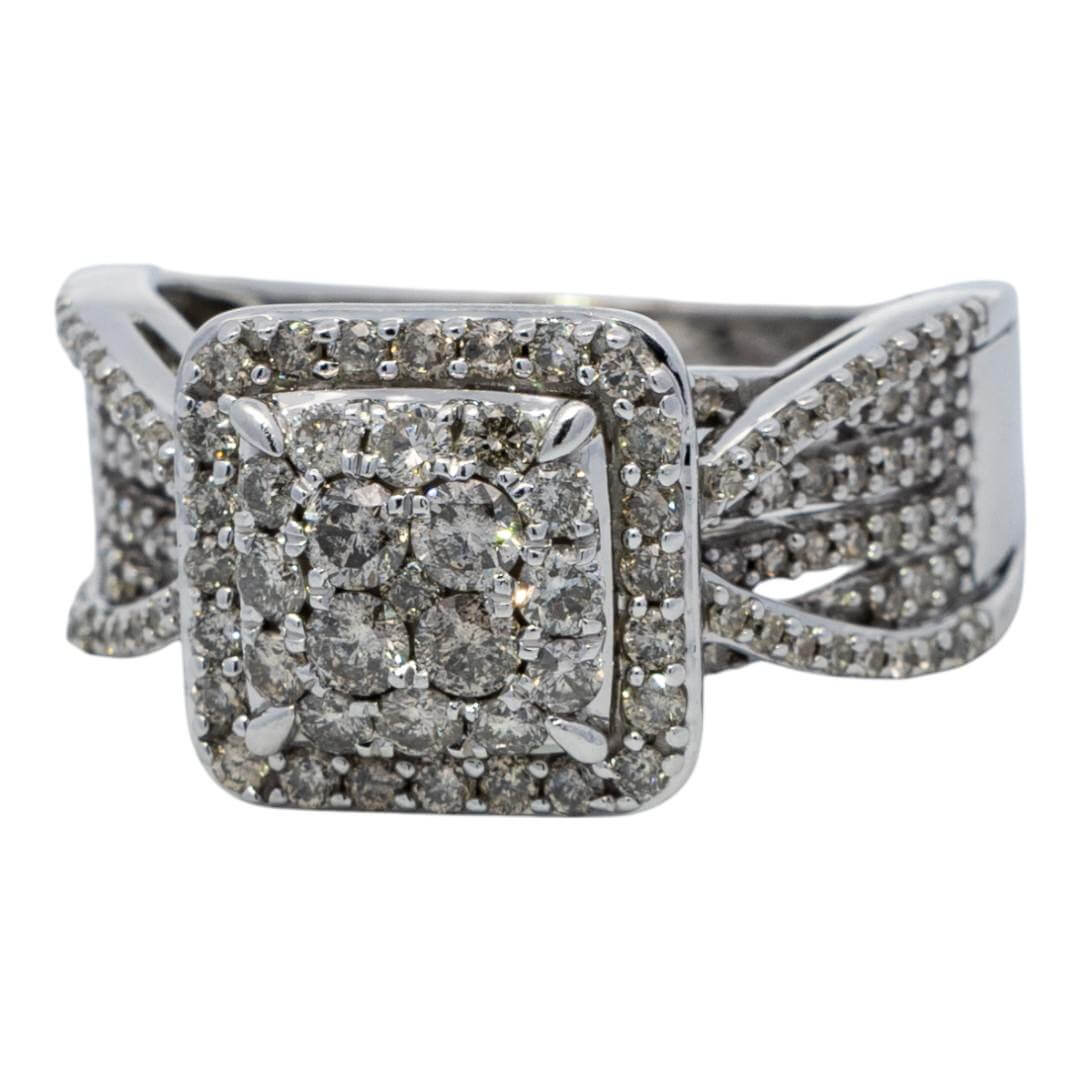 Picture of  Ring 10k White Gold 112 Diamonds