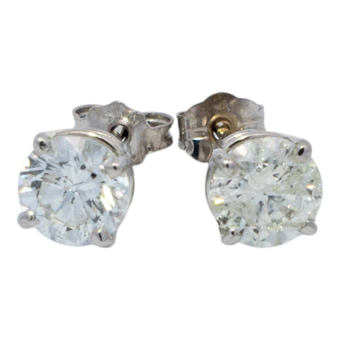 Picture of  Earrings 14k White Gold 2 Diamonds