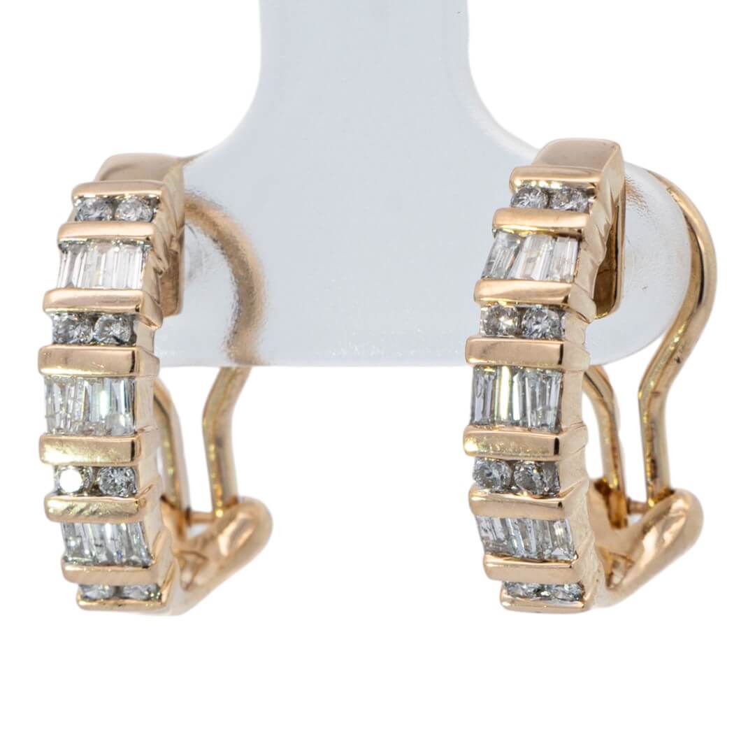 Picture of  Earrings 14k Yellow Gold 4 Diamonds
