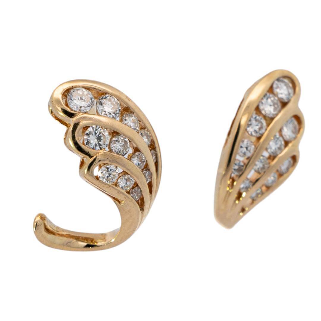 Picture of  Earrings 14k Yellow Gold 24 Diamonds