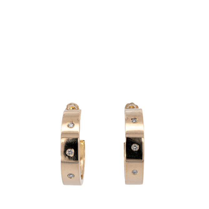 Picture of  Earrings 14k Yellow Gold 6 Diamonds