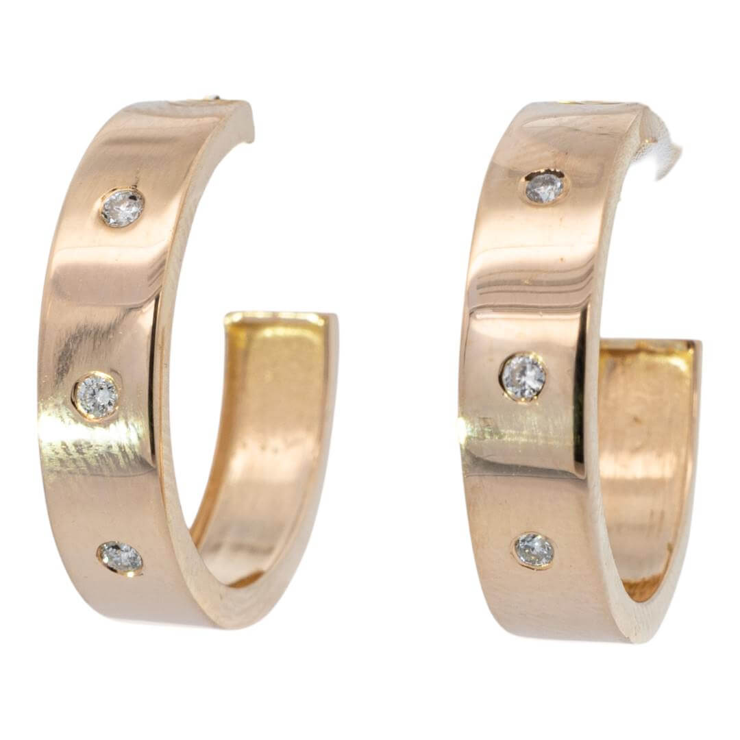 Picture of  Earrings 14k Yellow Gold 6 Diamonds