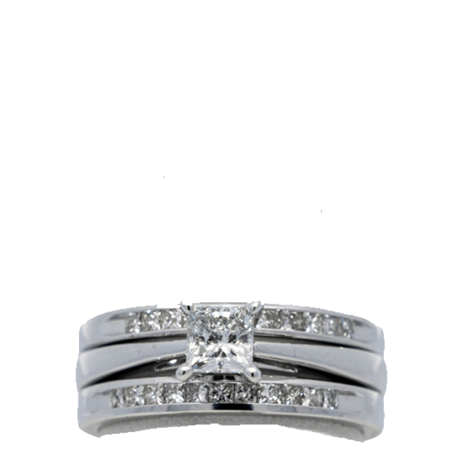  Ring 14k White Gold 23 Diamonds