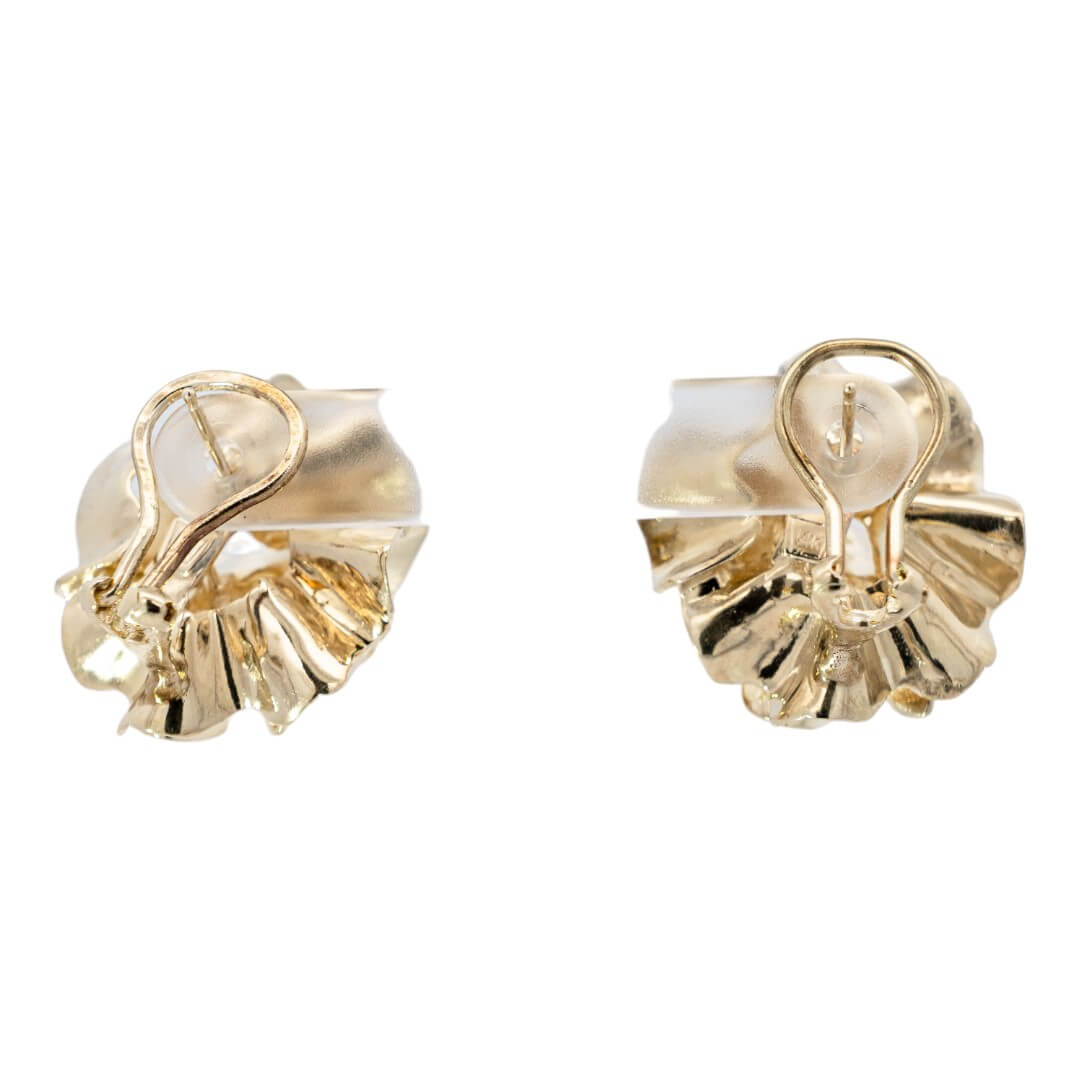 Picture of  Earrings 14k Yellow Gold 8 Diamonds
