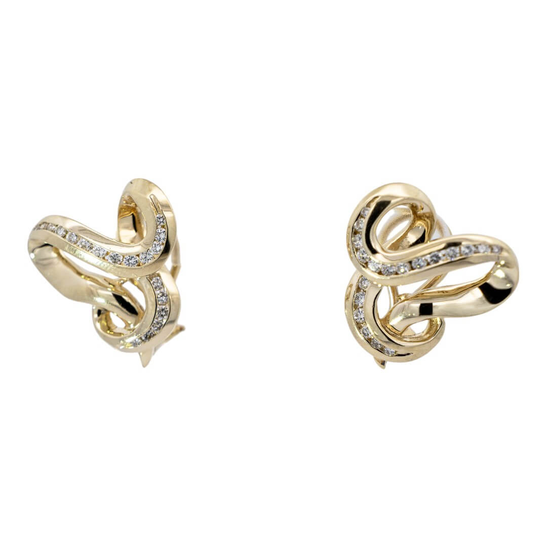 Picture of  Earrings 14k Yellow Gold 38 Diamonds