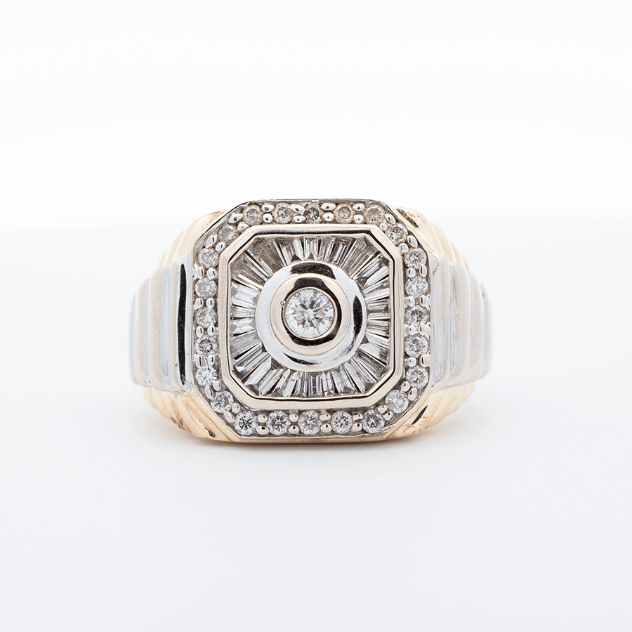  Ring 14k Yellow Gold 56 Diamonds
