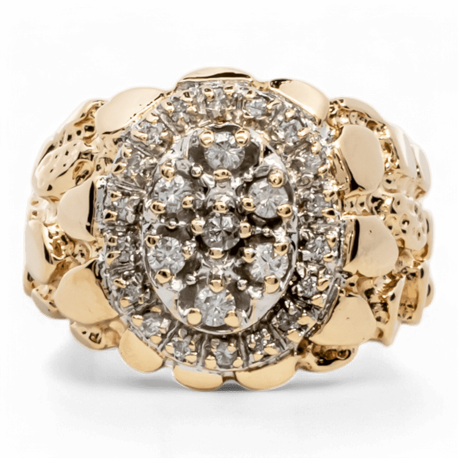  14k Yellow Gold Ring with 0.46 Carats of Diamonds