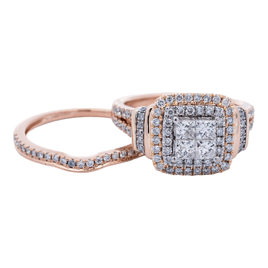  Ring 14k Rose Gold 147 Diamonds
