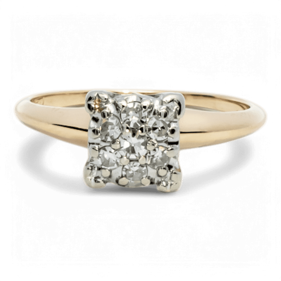  14k Yellow Gold Ring with 0.40 Carats of Diamonds
