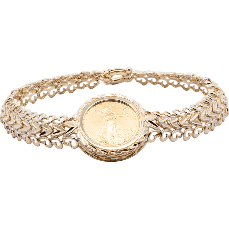  Bracelet 14K Yellow Gold Diamonds