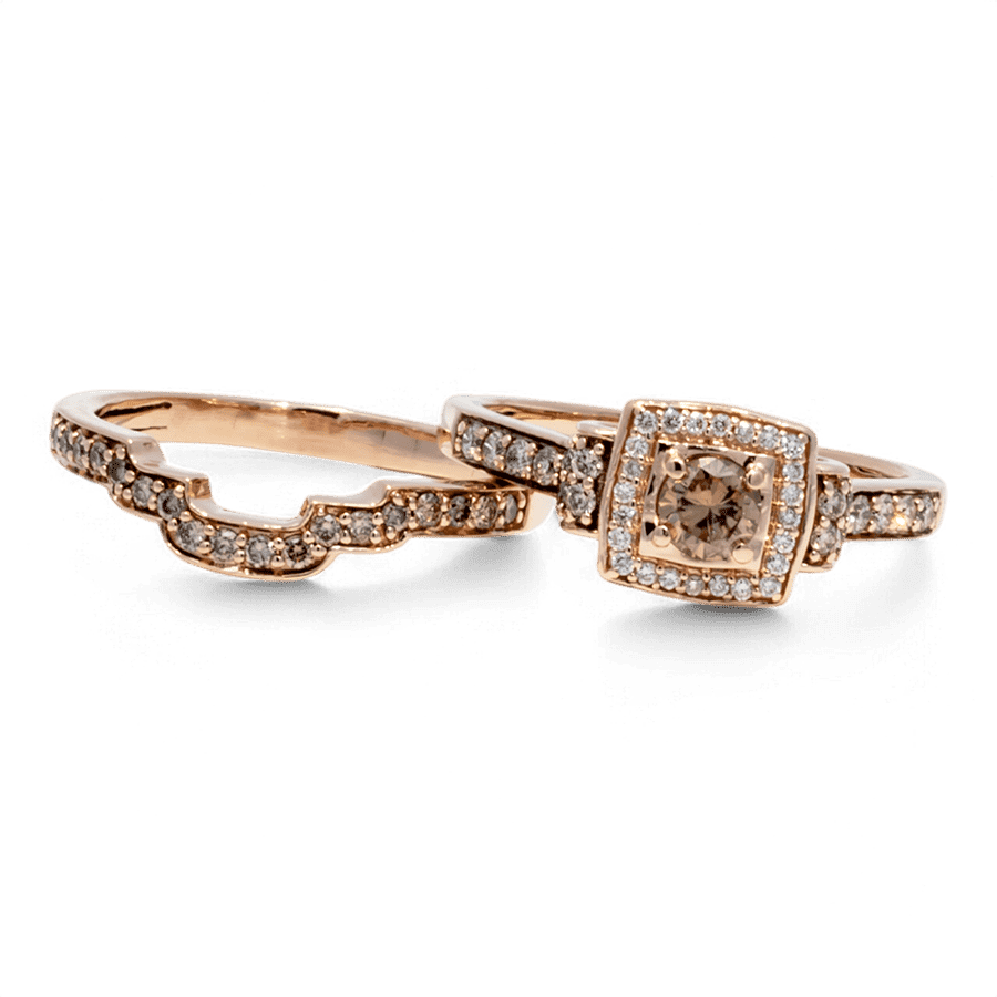  10k Rose Gold Ring with 0.71 Total Carats of Diamonds 