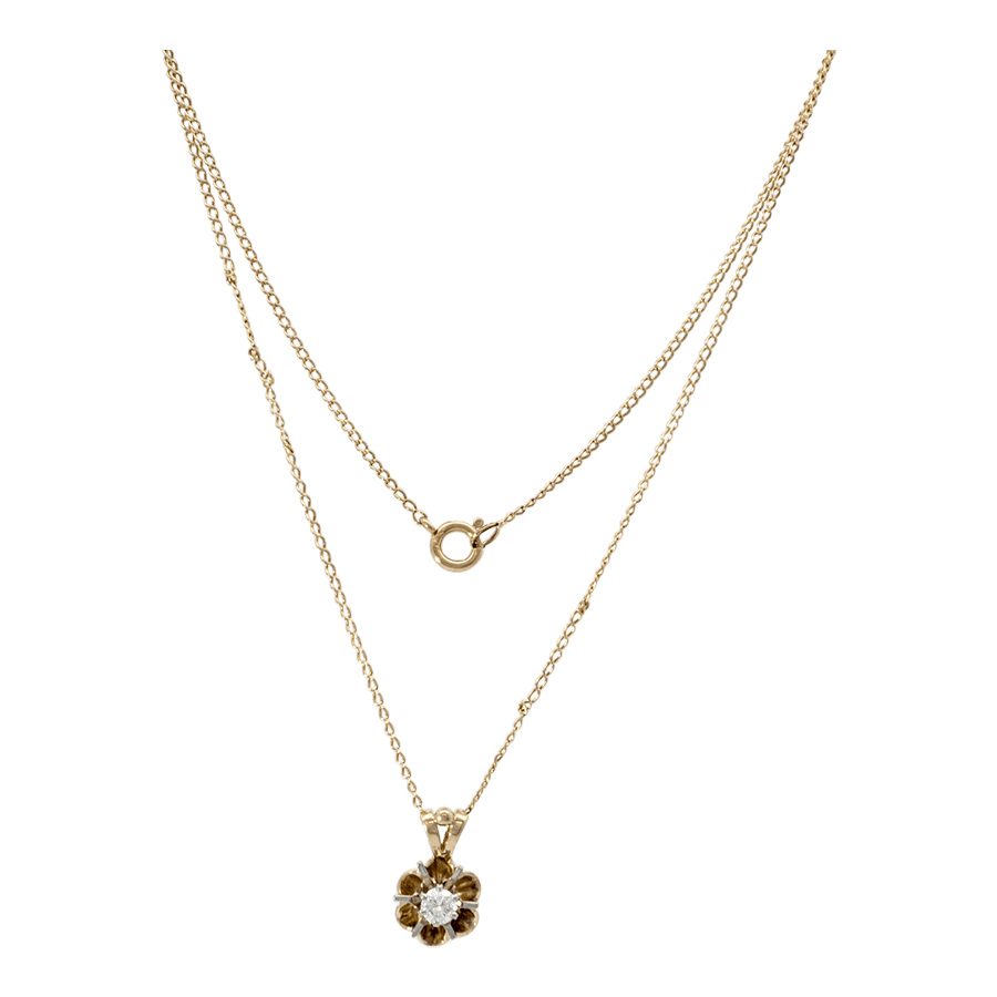  14k White Gold Necklace with 0.15 Carats of Diamonds